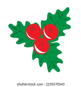 Berry. elemento de Navidad para el diseño. Ilustración del vector