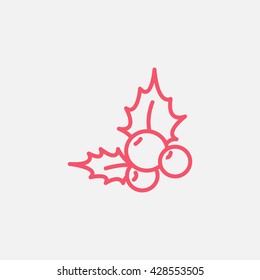 Holly berry Christmas icon