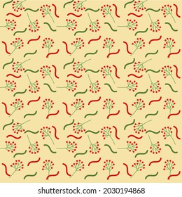 Holly berry christmas icon.Pattern for christmas.Gift wrapping paper for christmas and new year.
