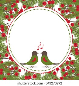Holly Berry Frame Design