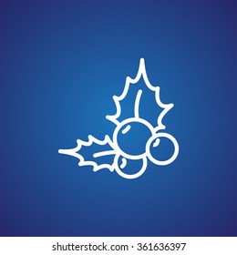 Holly berry icon, Christmas symbol