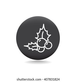 Holly berry icon, Christmas symbol