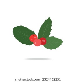 Holly Berry Icon Vector Design. 