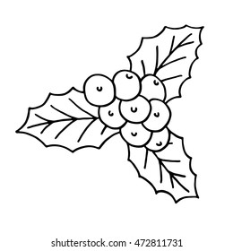 Holly berry icon. Vector illustration