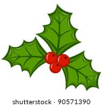 Holly berry illustration