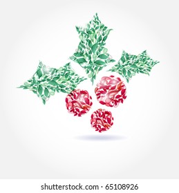Berry de hojas y gotas