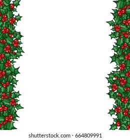 Holly with berry side border