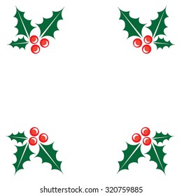 Holly berry. Vector background