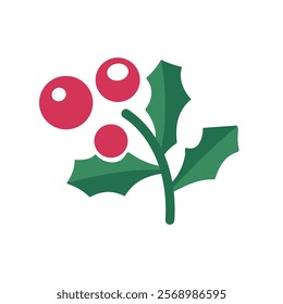  holly berry vector.  christmas holly icon