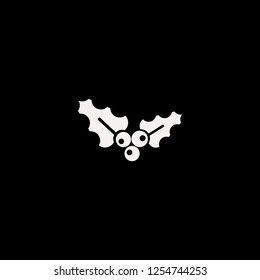 Holly Berry vector icon. flat Holly Berry design. Holly Berry illustration for graphic 
