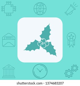 Holly berry vector icon sign symbol