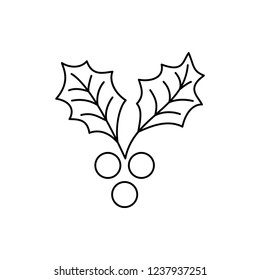 Holly Berry Vector Illustration For Backgrounds, Logos, Stickers, Labels, Tags And Other Design.