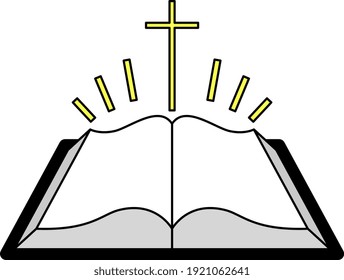 Holly Bible Icon. Editable Outline With Color Fill Design. Vector Illustration.