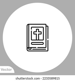 Holly bible icon sign vector,Symbol, logo illustration for web and mobile