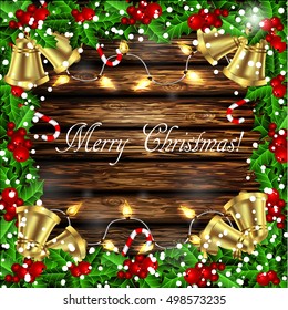 Holly Christmas frame