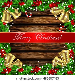 Holly Christmas frame
