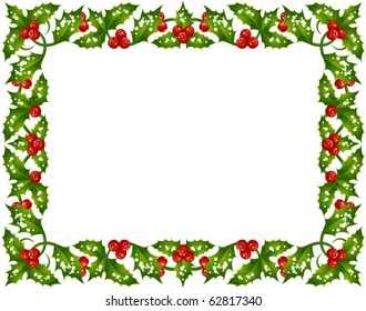 Holly Christmas Frame 3