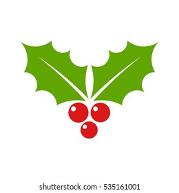 Holly Christmas symbol illustration