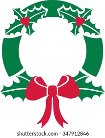Holly christmas wreath