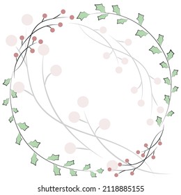 Holly Circular Frame in minimalism style