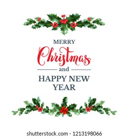 Holly decor card