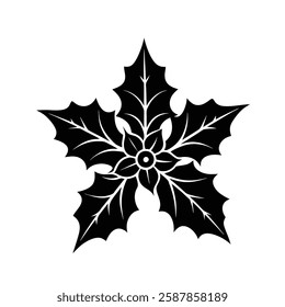 Holly flower vector on white background