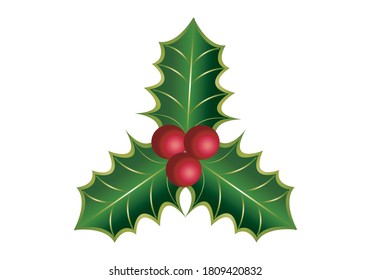 
Holly fruit and leaf bauble