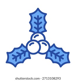 Ilustração do vetor azul do ícone Holly