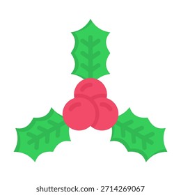 Ilustração de vetor plano de ícone Holly
