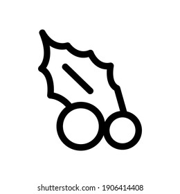 holly icon or logo isolated sign symbol vector illustration - high quality black style vector icons
