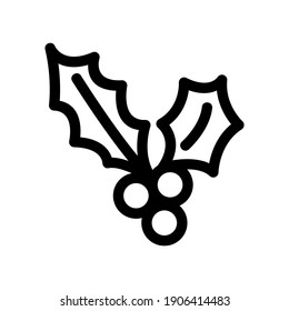 holly icon or logo isolated sign symbol vector illustration - high quality black style vector icons
