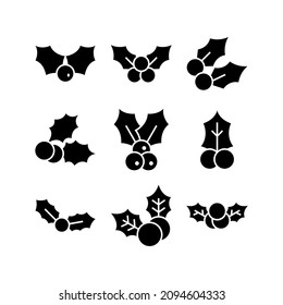 holly icon or logo isolated sign symbol vector illustration - Collection of high quality black style vector icons
