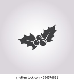 Holly Icon Vector. 