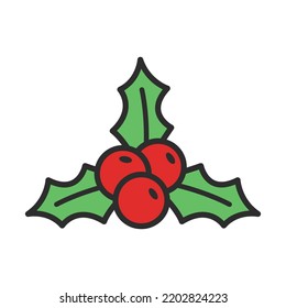holly icon vector design template in white background