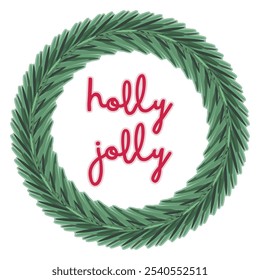 Holly Jolly Christmas Door Wreath