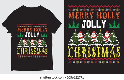 HOLLY JOLLY CHRISTMAS T-SHIRT DESOGN
