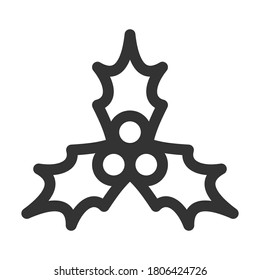 Icono de decoración de hojas huecas. Ilustración vectorial.