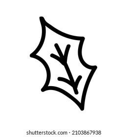 Hojas huelgas, simple ilustración aislada a mano en forma de doodle en blanco y negro
