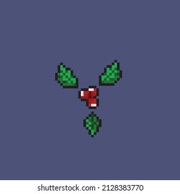 holzartiges Blatt in Pixelstil
