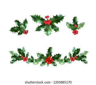 Holly leaves decor