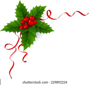 Holly with ribbons