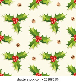 Holly Seamless Background