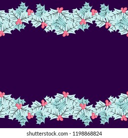 Holly seamless border