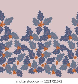 Holly seamless border