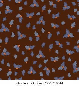 Holly seamless pattern