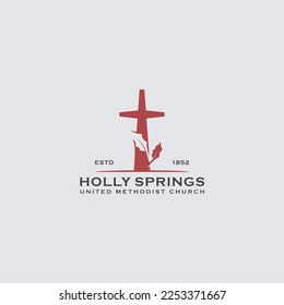 Holly Springs. Vector the word holly springs design
