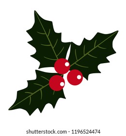 Holly Vector Icon Stock Vector (Royalty Free) 1196524474 | Shutterstock