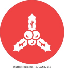 Ilustração de design de ícone de vetor Holly