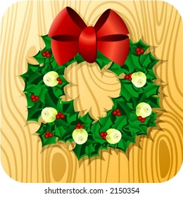 Holly wreath.
