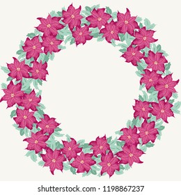Holly wreath, invitation template